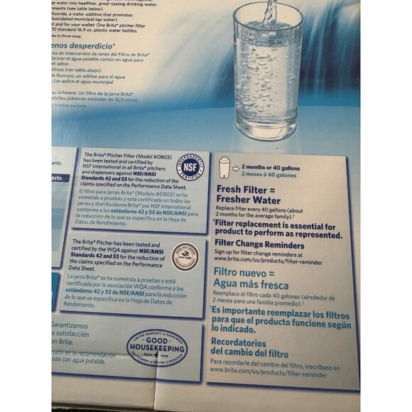Brita 6-cup Space Saver Water Pitcher with Cartridge - Teal New in box unopened - Picture 7 of 10